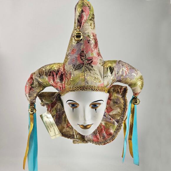 Vintage Naturally New Orleans Good Luck Wall Hanging Mask w tag - Picture 2 of 4